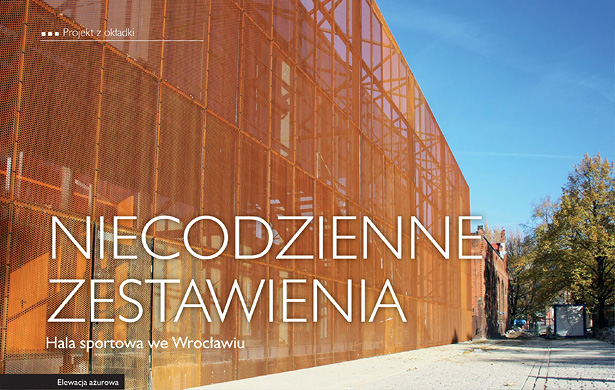 Hala sportowa we Wrocławiu z elewacją z blachy perforowanej