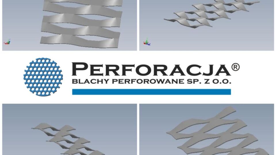 Wizualizacje modeli 3D siatek fasadowych Perforacja