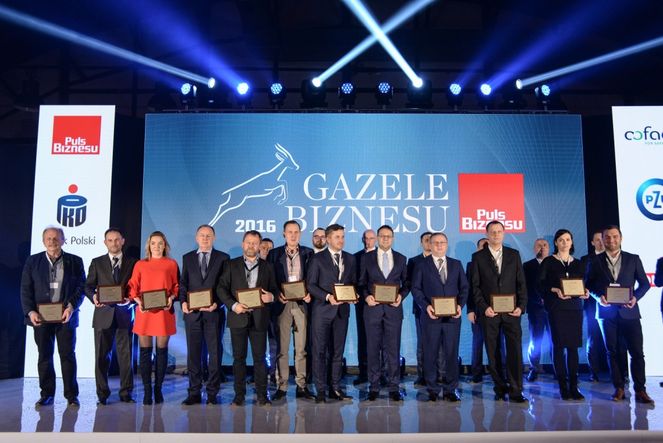 Laureaci na scenie gali Gazele Biznesu 2016