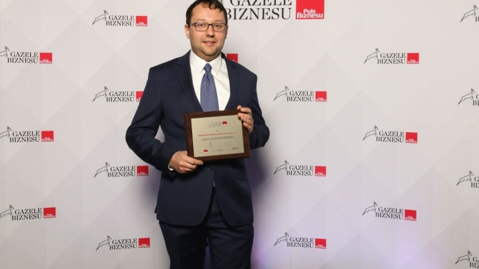 Przedstawiciel Perforacja z dyplomem na gali Gazel Biznesu 2018