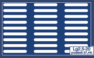 Lg 2,5-20 prześwit 37,4%