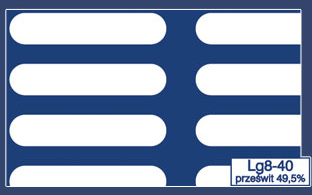 Lg 8-40 prześwit 49,5%